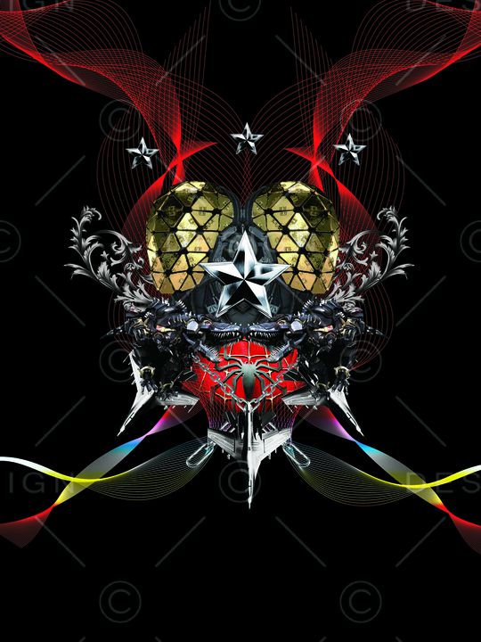 骷髅印花华亿平台图片