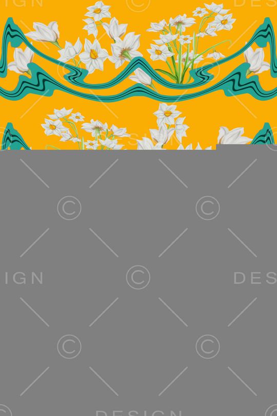 水仙花女装T恤卫衣外套白色绿色印花华亿平台图片