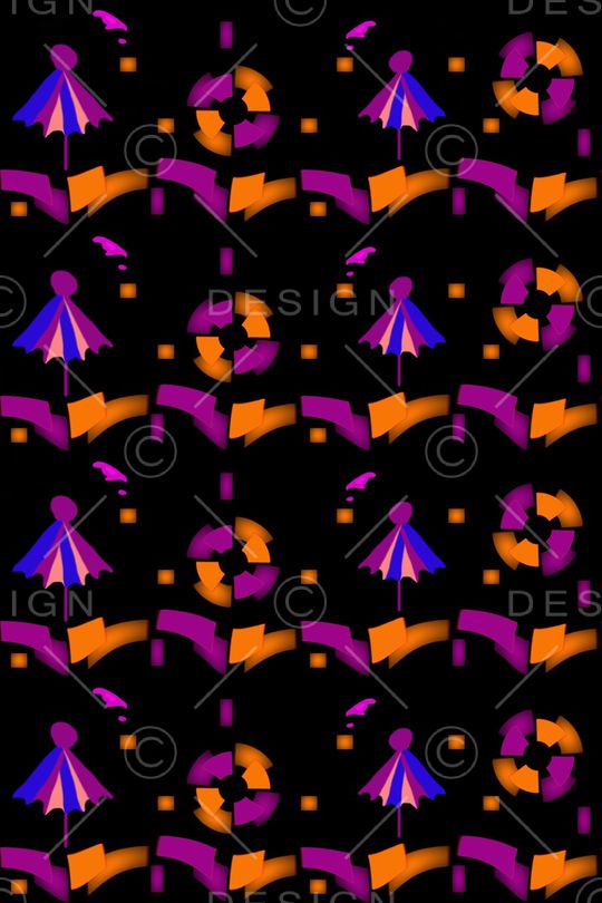 抽象遮阳伞女装夹克衫外套半身裙黑色黄色印花华亿平台图片