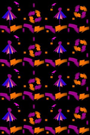 抽象遮阳伞女装夹克衫外套半身裙黑色黄色印花华亿平台图片