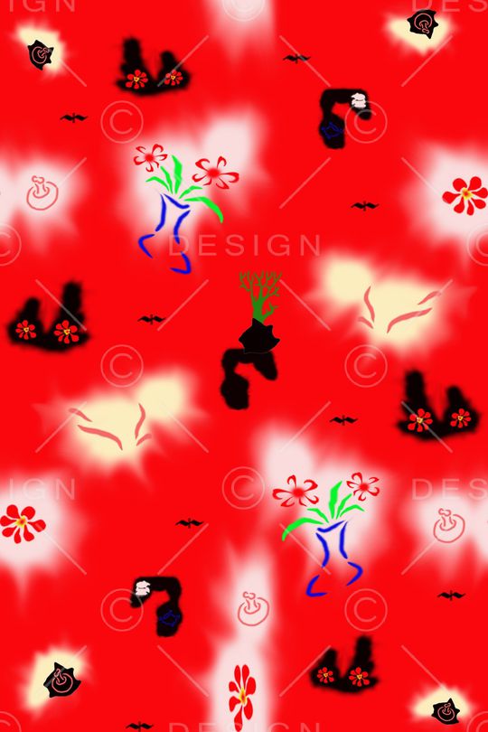 卡通涂鸦印花华亿平台图片