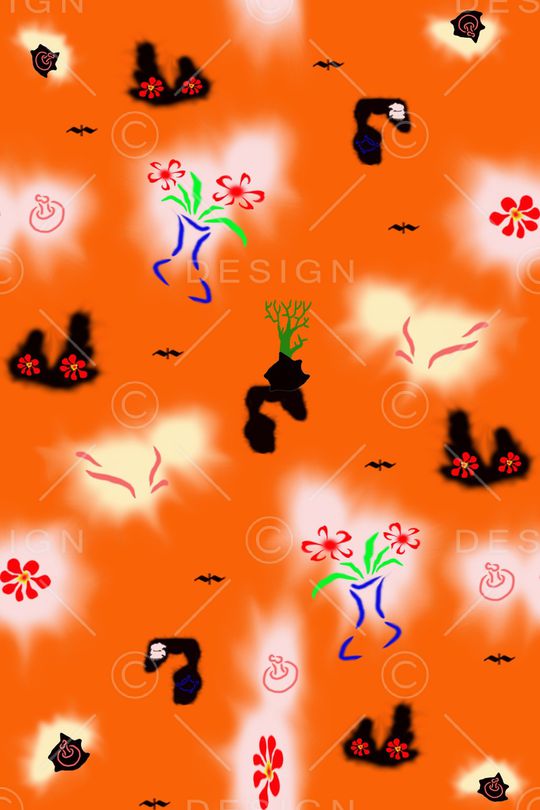 卡通涂鸦印花华亿平台图片