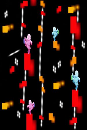 抽象几何太极印花华亿平台图片