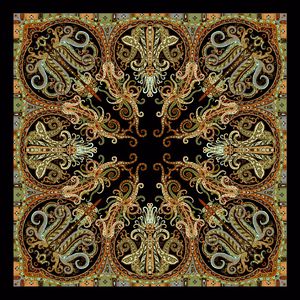 大方巾印花华亿平台图片