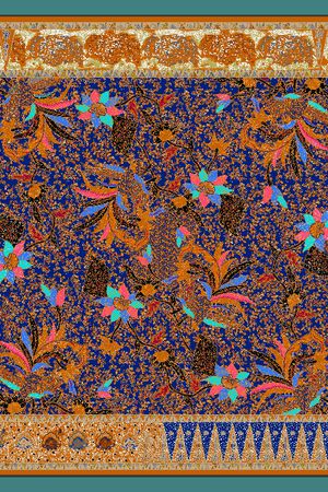 丝巾印花华亿平台图片