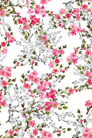 桃枝印花华亿平台图片