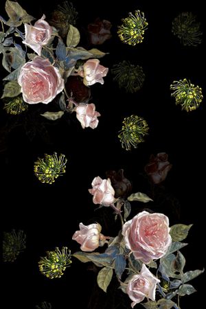 花卉印花华亿平台图片