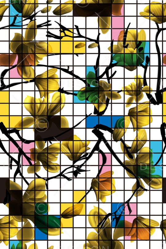 方格印花华亿平台图片