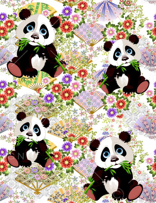 大熊猫印花华亿平台图片