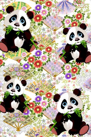 大熊猫印花华亿平台图片