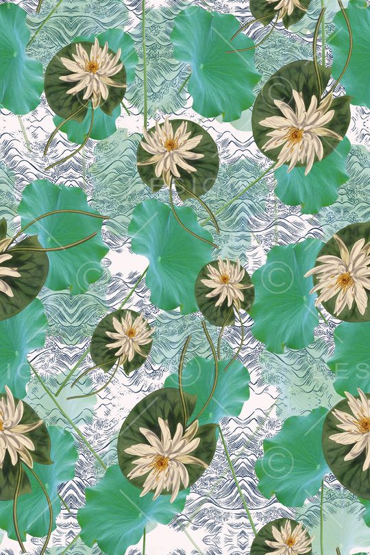 荷花印花华亿平台图片