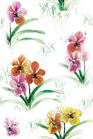 花卉印花华亿平台图片