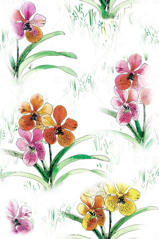 花卉印花华亿平台图片