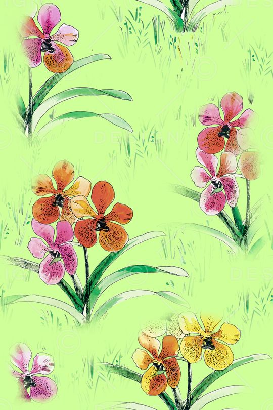 花卉印花华亿平台图片