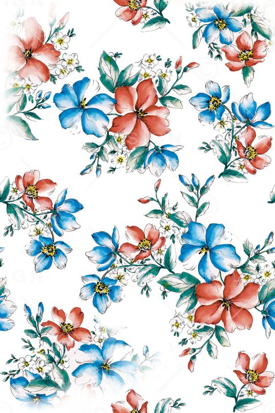 花卉印花华亿平台图片