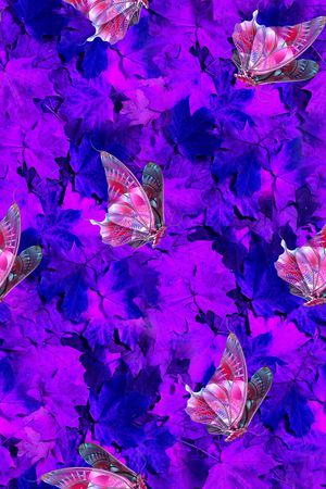 蝴蝶印花华亿平台图片