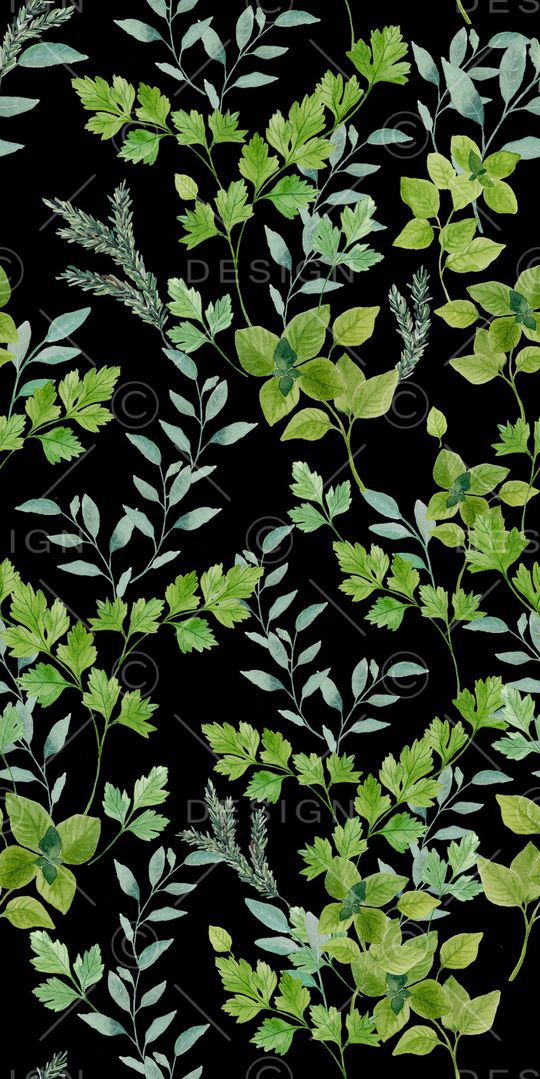 手绘树叶印花华亿平台图片