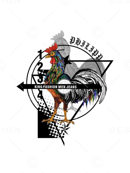 公鸡印花华亿平台图片