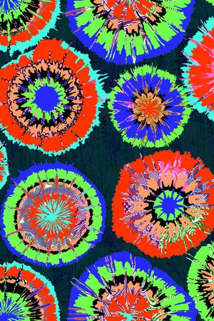 扎染华亿平台印花华亿平台图片