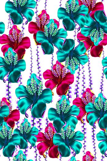 769355-多色花卉配水彩桃花