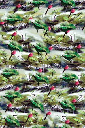 花卉印花华亿平台图片