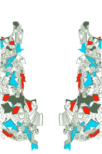 不规则几何印花华亿平台图片