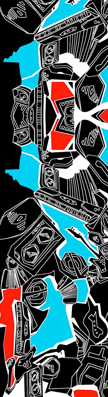 不规则几何印花华亿平台图片