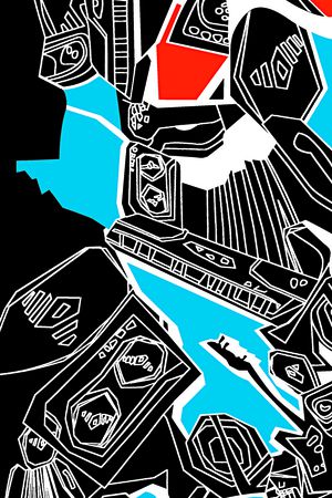 不规则几何印花华亿平台图片