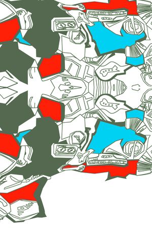 不规则几何印花华亿平台图片