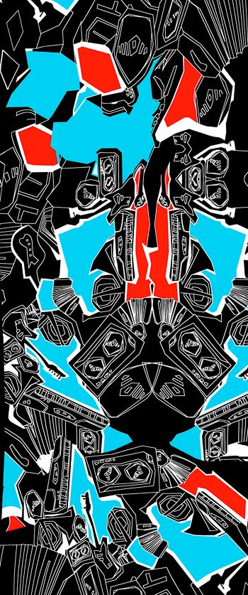 不规则几何印花华亿平台图片