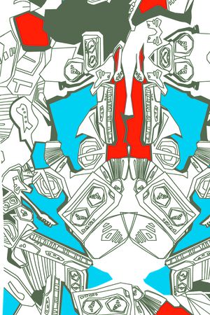 不规则几何印花华亿平台图片