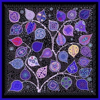 大方巾印花华亿平台图片