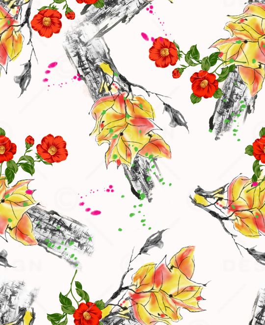 日韩风印花华亿平台图片