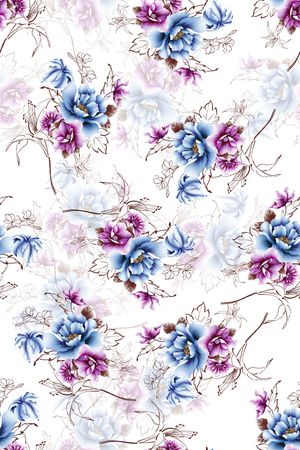 花卉印花华亿平台图片