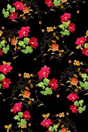 花卉印花华亿平台图片