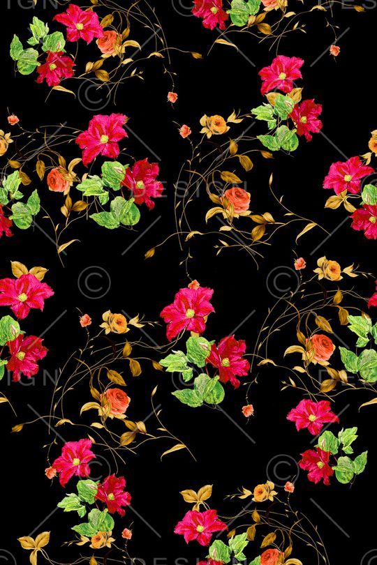 花卉印花华亿平台图片