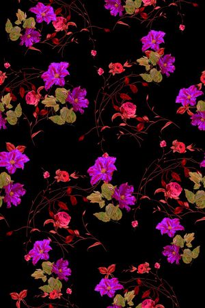 花卉印花华亿平台图片