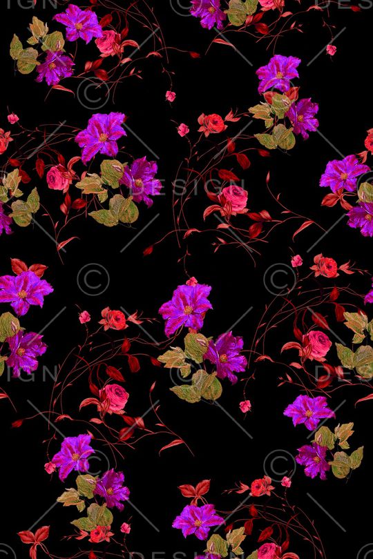 花卉印花华亿平台图片