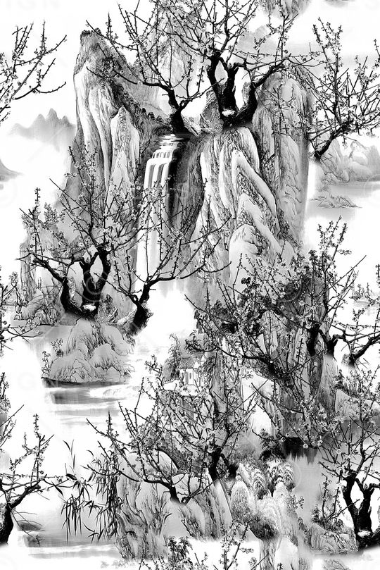 中国风印花华亿平台图片