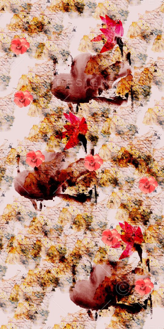 花卉印花华亿平台图片