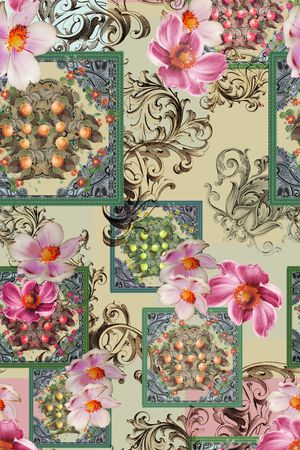 花卉印花华亿平台图片