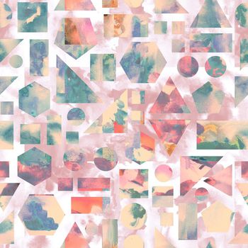 几何肌理印花华亿平台图片