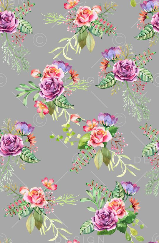 彩底花卉印花华亿平台图片