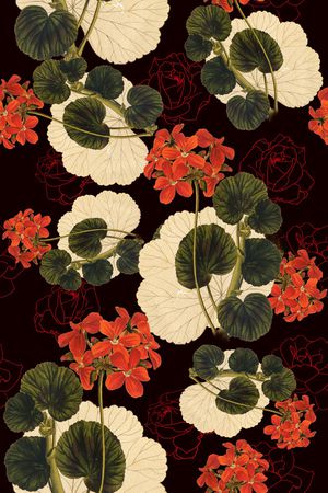 花卉印花华亿平台图片