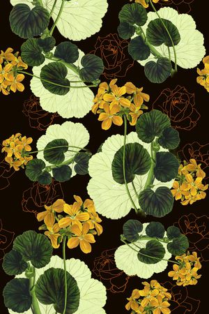 花卉印花华亿平台图片