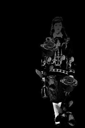 抽象手绘水彩画纹理肌理纹人物数码印花印花华亿平台图片