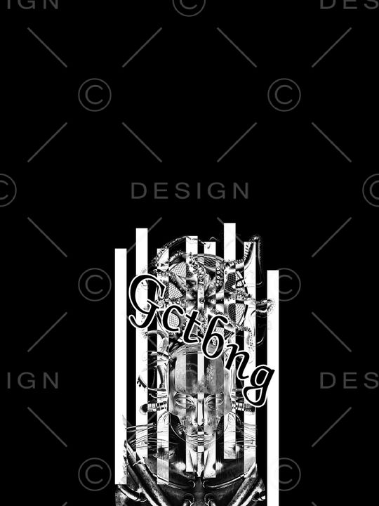 抽象手绘几何切割动物机器人金属数码印花印花华亿平台图片