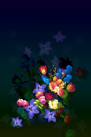 花卉印花华亿平台图片