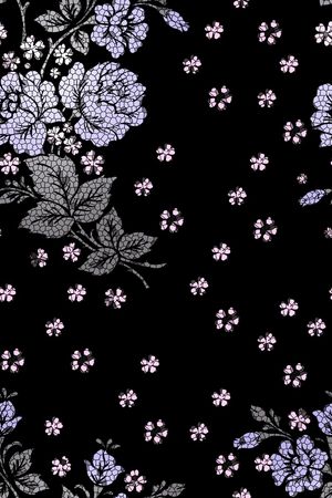 罂粟花印花华亿平台图片