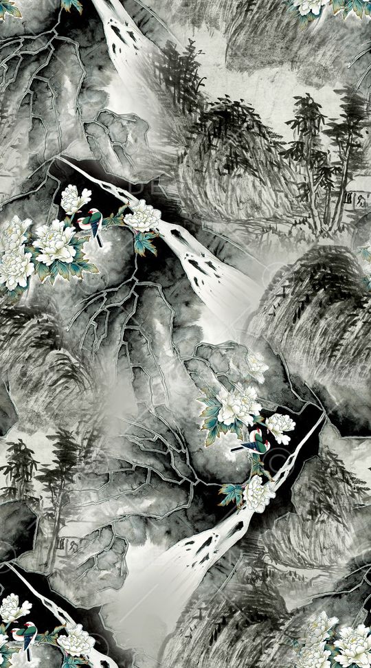 中国风印花华亿平台图片